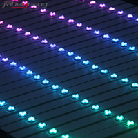 Projecteurs sur rail permanents 12V IP68 pour extérieur, projecteurs sur rail permanents pour Noël, lumières LED RGBW à points pixel