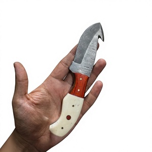 Couteaux Rajput à lame fixe Drop Point en acier Damas, manche en bois Pakka bleu, garantie 3 ans, personnalisable, survie, bricolage - Product Image 2