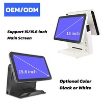 NEW Design 15.6 Inch Touch Screen POS System Cash Register With 15.6 Inch 2nd Display POS Optional Printer Scanner Cash Drawer
