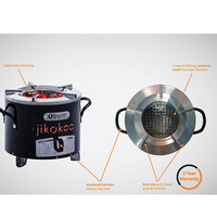 Petit Réchaud Multifonctionnel Léger à Moteur en Acier Inoxydable pour Bois Charbon de Bois Utilisation Extérieure Intérieure
