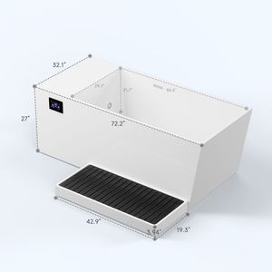 Bañera de Hielo Acrílica Premium con Sistema de Enfriamiento Integrado de 1HP/1.5HP, Control por Aplicación WiFi, Unidad de Bajo Ruido para Spa en Casa de Lujo - Product Image 5