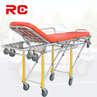 Brancard d'urgence médical d'hôpital pliable avec roues