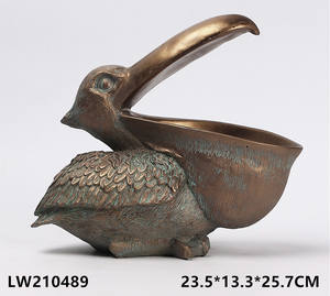 Винтажная фигурка пеликана с широким ртом, миниатюрная, для декора комнаты, из смолы, коробка для хранения, держатель для телефона и ключей, декор для стола и рабочего стола - Product Image 5