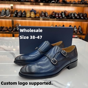 <span class=keywords><strong>Scarpe</strong></span> Eleganti da <span class=keywords><strong>Uomo</strong></span> in Vera Pelle di Vacchetta con Fibbia, Taglia Grande, Slip-on alla Moda - Product Image 1