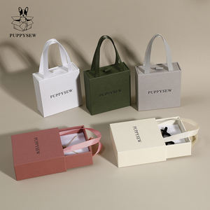 Boîte à bijoux en carton écologique avec logo personnalisé, <span class=keywords><strong>tiroir</strong></span> coulissant à ruban pour bagues, emballage de bijoux en relief, matériaux recyclés - Product Image 1