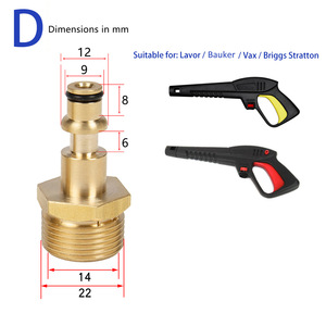 Conector <span class=keywords><strong>de</strong></span> <span class=keywords><strong>Alta</strong></span> Presión M22 Adaptador <span class=keywords><strong>para</strong></span> Pistola <span class=keywords><strong>de</strong></span> Lavadora a Presión Karchers Lavor Bosch AR - Product Image 4