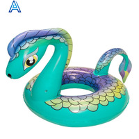 Bouée gonflable créative en PVC, design dinosaure dragon 3D, pour la piscine, l'été, flotteur aquatique.