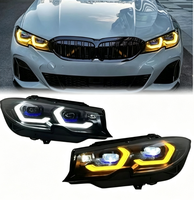 Ensemble de phares LED laser bicolores pour Série 3 G20 2018-2022, DRL commutable blanc/jaune, 4000 lumens, 25W, avant modifié