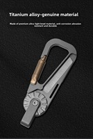 Porte-clés multifonctionnel en alliage de titane Oem Mini couteau de poche Autodéfense Porte-clés voiture pour hommes Mousquetons portables Edc