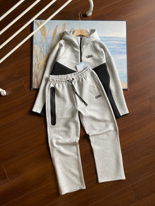 NK, бестселлер, мужская повседневная спортивная одежда из 2 предметов, дышащая толстовка с капюшоном и спортивные штаны, 100% хлопок, удобная и стильная - Product Image 5