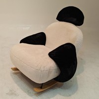 Fauteuil à bascule en velours moelleux, structure intérieure en fer, base en acier au carbone et bois massif