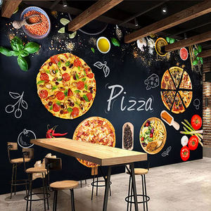 Papel Tapiz Mural 3D Personalizado, Pintura Mural, Pizarra Personalizada para Pizzería, Papel Tapiz Fotográfico, Decoración de Pared para Cafetería y Restaurante - Product Image 2