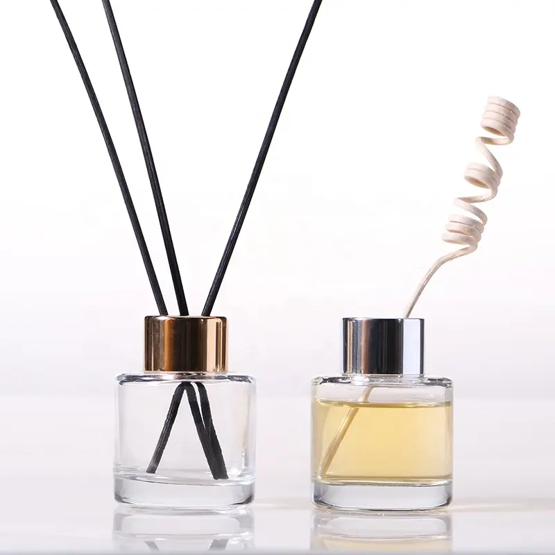 50Ml Lege Heldere Ronde Auto Aroma Reed Oil Diffuser Navulling Glazen Fles