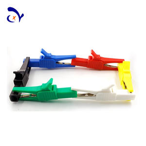 27.262 니켈 도금 황동 대형 골재 완전 보호 안전형 악어 클램프, 절연, 32A/1000V, 4.0mm 소켓 - Product Image 3