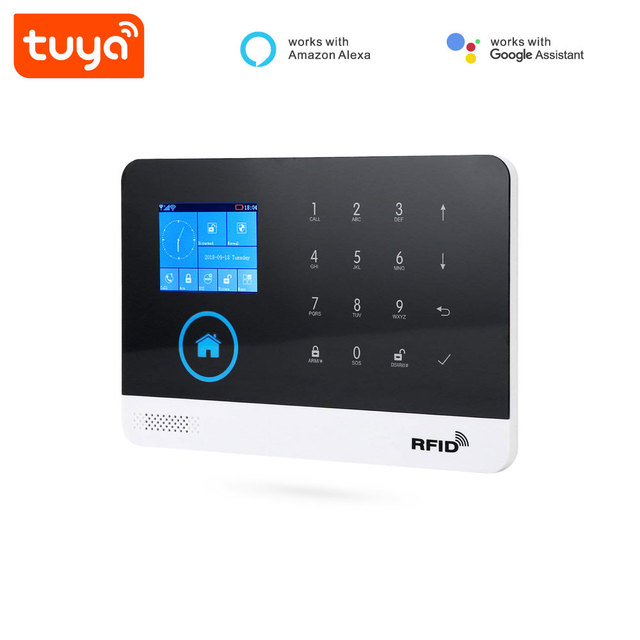 New Smart Home WiFi GSM Alarm System With Motion Sensor Support Alexa PST-WG103T