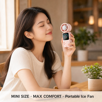 Mini ventilateur USB portable, rafraîchisseur d'air portatif haute vitesse, rechargeable, pour voiture et extérieur, électrique, pliable, avec fonction de refroidissement rapide