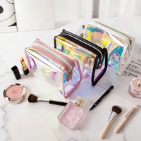 Sac de voyage cosmétique portable personnalisé en TPU imperméable et écologique avec fermeture éclair pour filles, vente en gros
