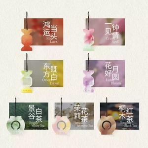 Tea Fragrance Charm | Long-Lasting Hanging <b>Air</b> <b>Freshener</b> Scent Card <b>for</b> Car, Closet, Luggage & <b>Home</b> - Product Image 5