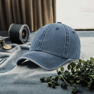 Gorra de Béisbol Azul Denim Lavado, con Visera Curva, Suave, Unisex, Casual, para Exteriores, Protección Solar - Product Image 2