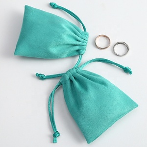 Quà Tặng Tùy Chỉnh Bao Bì In Logo Pouch Nhung Giả Da Lộn Đồ Trang Sức Bụi Dây Kéo Túi 8-10Cm Đồ Trang Sức Pouch - Product Image 4