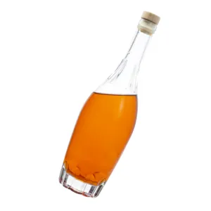 Personalizado impermeable garrafa de vidro 750 ml Botellas de licor únicas Refregirator botella de vidrio con tapa