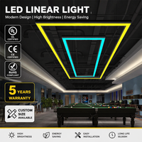 Lumière linéaire LED moderne à raccordement sans soudure, lampe d'ambiance pour salle de billard, rétroéclairage lumineux de style bar pour l'éclairage des salles de jeux