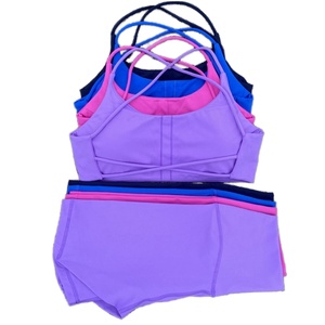 Conjuntos de Shorts de Yoga para Mujer, Ecológicos, de 2 Piezas, sin Mangas, al por Mayor - Product Image 1