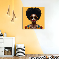 Grands ensembles d'art femmes africaines Art mural femmes africaines modernes Portrait toile peinture à l'huile abstraite sur P
