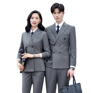 Double Breasted Suit Men Formal Wear Orange Wool Blend <b>Work</b> Attire - Product Image 5