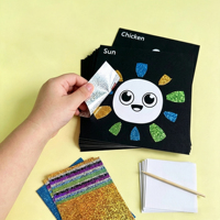 Kit d'art en feuille métallisée personnalisable DIY : Transfert Magique, Inspire la Créativité, Amusant, Éducatif, Ensemble d'activités manuelles faites à la main