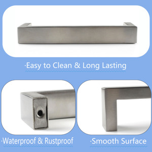 Customized Modern Kitchen <strong>Drawer</strong> Dresser Cabinet Cupboard Wardrobe Handle Stainless Steel Hollow <strong>Square</strong> Bar Pull Handles - Product Image 3
