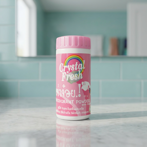 CRYSTAL FRESH Thailand (Bangkok) Herbal Antiperspirant Unisex Body Deodorant <b>Powder</b> 22g (CP-022 Scent) ISO9001 ISO22716 - Product Image 2