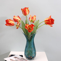 Artificielle unique perroquet tulipes décoration de la maison simulation tulipes accessoires de tir décoration de premier plan fausses fleurs