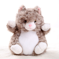 Joli chat en peluche jouet réaliste Animal en peluche particule pondérée arrêt de porte personnalisé micro-ondes chauffé Animal
