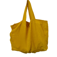 Grands sacs à provisions réutilisables en lin, couleurs personnalisées Sac fourre-tout écologique biologique Sac de plage en lin