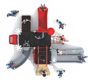 Estructuras de Juego Interactivas Comerciales para Niños, Equipo de Juegos al Aire Libre para Patio Trasero, Tobogán, Área de Juegos - Product Image 2