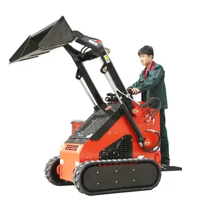 CE Mini Track Skid Steer Loader Price 4X4 Micro Wheel Loader Skid Steer With Multiple Attachments