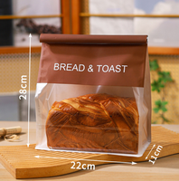 Sacs d'emballage pour pain imprimés sur mesure avec fenêtre, pochettes en papier kraft de qualité alimentaire pour boulangerie et toasts