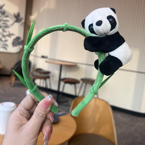 חישוק שיער חמוד בצורת פנדה לנשים, חישוק שיער גבוה ללחץ על הקרקפת, חישוק שיער חדש נגד החלקה לכביסה ורחיצת פנים - Product Image 2