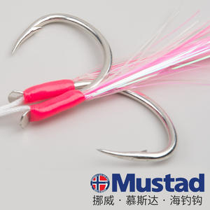 Mustad HK045 2/0 3/0 4/0 5/0 Series Hameçons de haute qualité Twin Assist Wholesale Popular Hooks Fishing Metal assist Hooks - Product Image 4