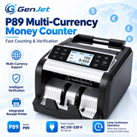 Compteur de billets multi-devises P89 avec vérification CIS, comptage de valeur et imprimante de reçus pour banques et commerces de détail