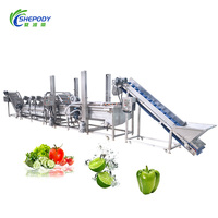 Shepody Ligne automatique de nettoyage de bulles de fruits et légumes Machine à laver et à sécher les fruits et légumes