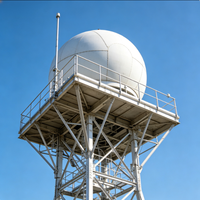Maßgefertigter OEM Q355B Verzinkter Gitter-Radarturm Flughafen Flugverkehrskontrolle Radarsignalempfang Detektionsradar Stahlturm