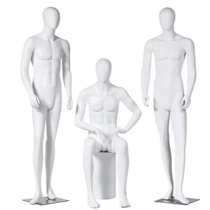 Wholesale Luxury Matte White Fashion Manikin Dummies White Plastic Male Mannequin Full Body for Luxury Suits