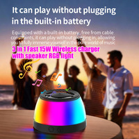 Support de téléphone innovant de haute qualité Factory AFY GY-Y01, station de charge rapide 15W, lampe RGB, haut-parleur, chargeur sans fil pour téléphone portable