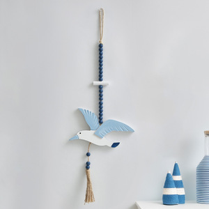 Décoration murale en bois style méditerranéen, pendentif en forme de mouette, décoration d'intérieur, MDF, forme irrégulière, pièce unique - Product Image 2