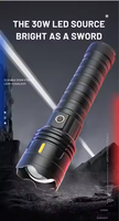 Lampe de poche tactique extérieure en alliage d'aluminium 8000mAh batterie USB Laser blanc 4 Modes torche fluorescente 4 Modes