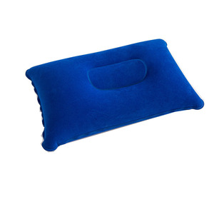 Almohada de Viaje Inflable Rectangular 28x26x14cm Gris Claro Azul Oscuro Portátil para Camping y Aire Libre, Cojín de Soporte - Product Image 4