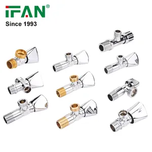 IFAN OEM Copper Toilet Connector 90 Degree Brass Angle Valve Bathroom Angle Valve