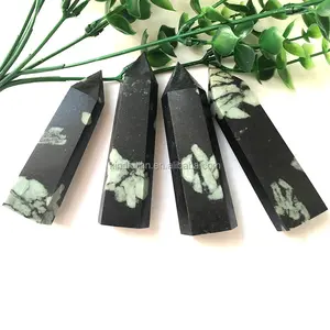 Wholesale Price Hand Carved Natural polished gemstone Chrysanthemum point Crystals healing peony Tower